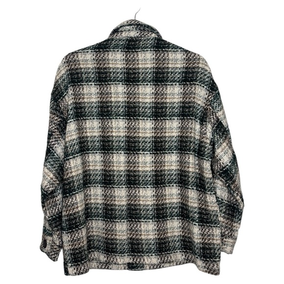 Zara Green and White Cozy Knit Cardigan - Picture 6 of 7